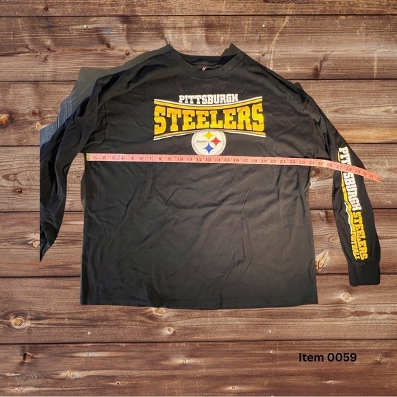 Pittsburgh Steelers Long Sleeve Majestic Shirt 2XL - Picture 3 of 7